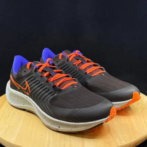 Nike Air Zoom Pegasus 38 Shield Men's Size 10 Shoes Black Orange DC4073-003